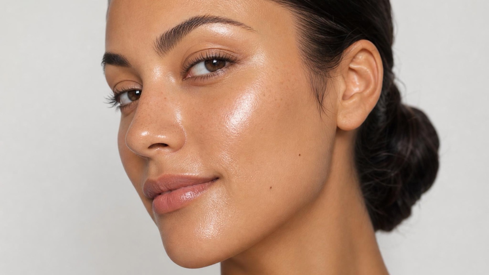 Dewy, glowing facial skin after a HydraFacial® treatment